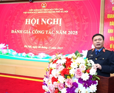 Viện KSND thành phố Hà Nội tổ chức Hội nghị đánh giá công tác năm 2025