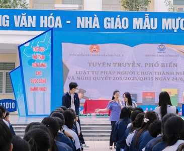 Viện KSND khu vực 11 đẩy mạnh tuyên truyền, phổ biến Luật Tư pháp người chưa...