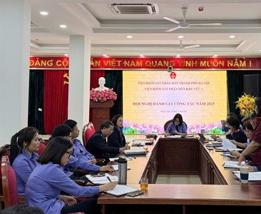 Viện KSND khu vực 1 tổ chức Hội nghị đánh giá công tác năm 2025