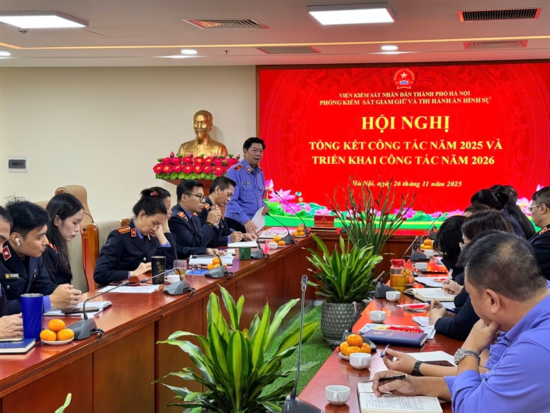 Phòng 8 - Viện KSND thành phố Hà Nội tổ chức Hội nghị triển khai công tác năm 2026