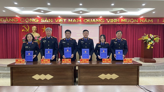 Cụm thi đua số 1 – Viện KSND thành phố Hà Nội tổ chức Hội nghị ký kết Giao ước thi đua năm 2026