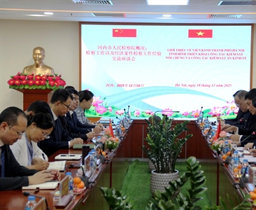 Viện KSND thành phố Hà Nội đón tiếp và làm việc với Đoàn công tác Viện KSND...