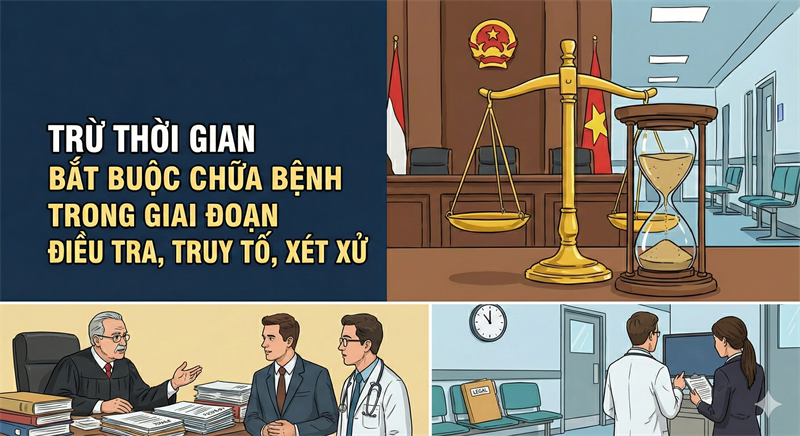 Trừ thời gian bắt buộc chữa bệnh trong giai đoạn điều tra, truy tố, xét xử