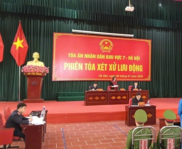 Viện KSND khu vực 7 - Hà Nội phối hợp với Tòa án cùng cấp tổ chức phiên tòa...