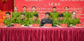 Viện KSND khu vực 3 - Hà Nội ký Quy chế phối hợp với Công an...