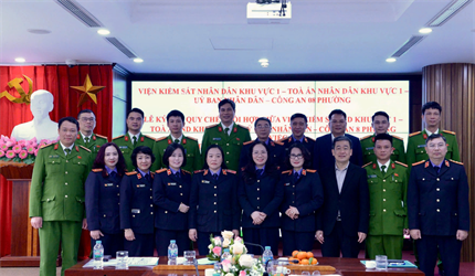 Viện KSND Khu vực 1 quán triệt Nghị quyết 205/2025/QH15, ký kết Quy chế...