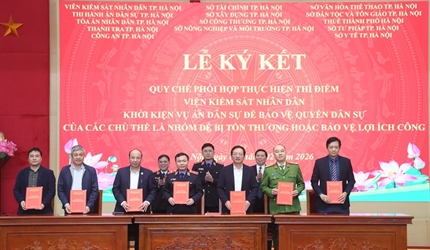 VKSND TP Hà Nội ký quy chế phối hợp liên ngành: Hành động vì lợi ích...