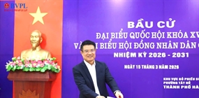 Viện trưởng Nguyễn Huy Tiến dự khai mạc và bỏ phiếu bầu cử...