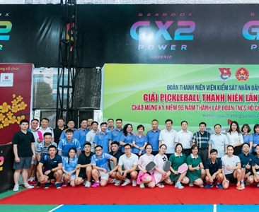 Tuổi trẻ VKSND thành phố Hà Nội tranh tài sôi nổi tại Giải Pickleball  lần...