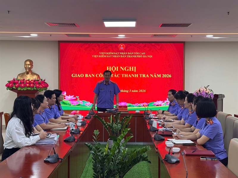 Thanh tra Viện KSND thành phố Hà Nội tham dự Hội nghị giao ban công tác thanh tra ngành Kiểm sát 06 tháng đầu năm 2026