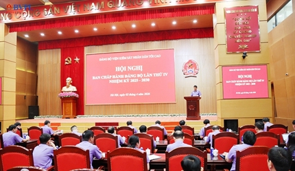 Bí thư Đảng uỷ, Viện trưởng VKSND tối cao Nguyễn Huy Tiến chủ trì Hội...