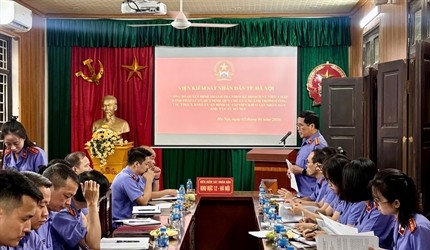 Viện KSND thành phố Hà Nội tiến hành thanh tra theo kế hoạch tại Viện...