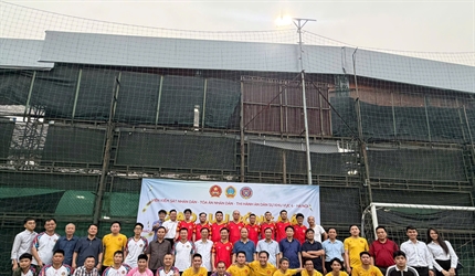 Giao hữu Bóng đá giữa Viện kiểm sát, Tòa án nhân dân và Phòng Thi hành...