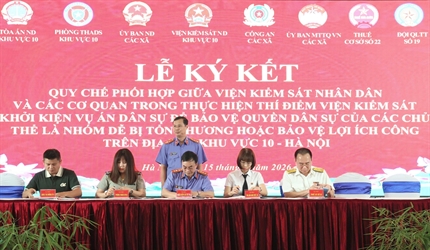 Viện KSND Khu vực 10 ký kết Quy chế phối hợp với các cơ quan trên địa...