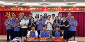 Viện KSND khu vực 5 - Hà Nội tổ chức Lễ ký kết Quy chế phối...
