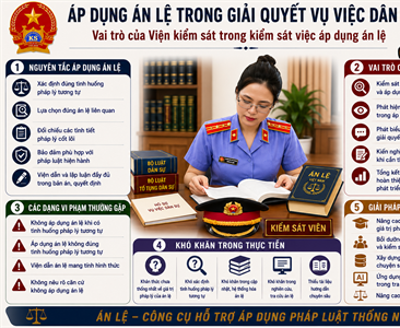 Áp dụng án lệ trong giải quyết vụ việc dân sự và vai trò của Viện kiểm sát...