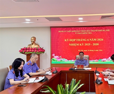 Ủy ban Kiểm tra Đảng ủy Viện KSND thành phố Hà Nội tiến hành phiên họp...