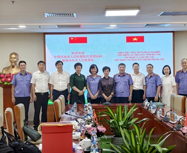 Viện KSND thành phố Hà Nội đón tiếp và làm việc với Đoàn công tác Viện KSND...