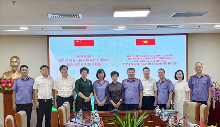 Viện KSND thành phố Hà Nội đón tiếp và làm việc với Đoàn công tác Viện...