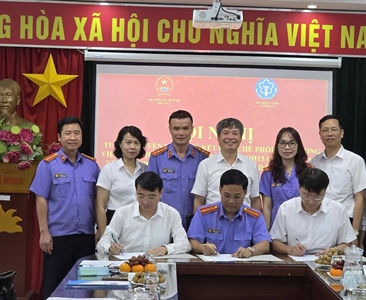 Viện KSND khu vực 9 - Hà Nội tổ chức Lễ ký kết Quy chế phối hợp với Bảo hiểm...