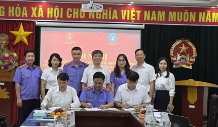 Viện KSND khu vực 9 - Hà Nội tổ chức Lễ ký kết Quy chế phối hợp với Bảo...