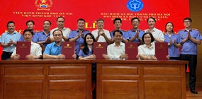 Viện KSND khu vực 4 - Hà Nội ký kết Quy chế phối hợp với BHXH...