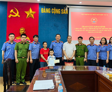 Viện KSND khu vực 8 – Hà Nội: Phối hợp bảo đảm quyền được khai sinh cho trẻ...