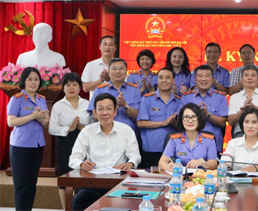 VKSND khu vực 1 – thành phố Hà Nội ký kết Quy chế phối hợp với Bảo hiểm xã...