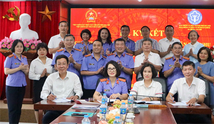 VKSND khu vực 1 – thành phố Hà Nội ký kết Quy chế phối hợp với Bảo hiểm...