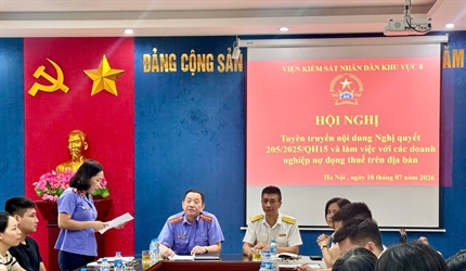 Viện KSND khu vực 8 – Hà Nội phối hợp cùng Thuế cơ sở 23, thành phố Hà...