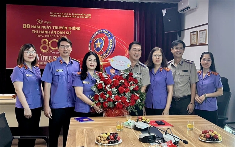 Viện KSND khu vực 4 chúc mừng Kỷ niệm 80 năm Ngày truyền thống ngành Thi hành án dân sự (19/7/1946 - 19/7/2026)