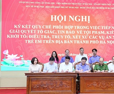 Viện KSND thành phố Hà Nội ký Quy chế phối hợp liên ngành trong việc giải...