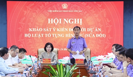 VKSND tối cao khảo sát ý kiến về dự án Bộ luật Tố tụng hình sự (sửa đổi)