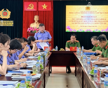 Viện KSND thành phố Hà Nội trực tiếp kiểm sát việc thi hành án hình sự tại...