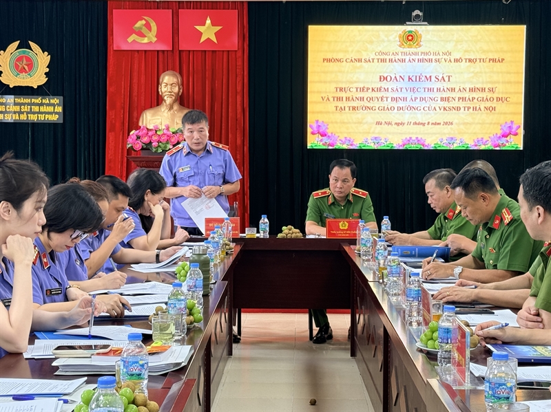 Viện KSND thành phố Hà Nội trực tiếp kiểm sát việc thi hành án hình sự tại Cơ quan thi hành án hình sự Công an thành phố Hà Nội