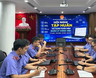 Viện KSND khu vực 1 – Hà Nội chủ động tăng cường triển khai phần mềm bàn làm...