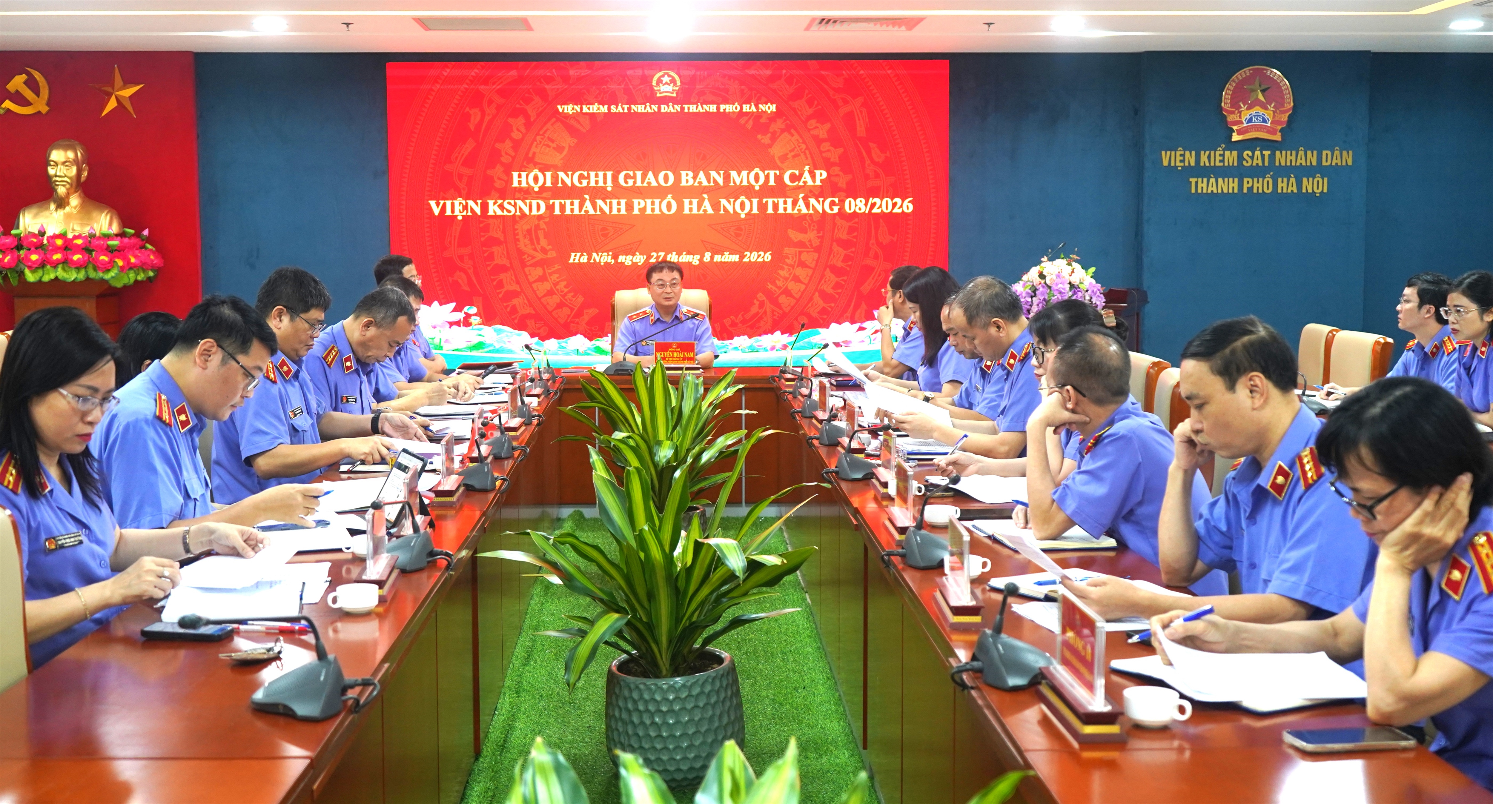VKSND thành phố Hà Nội tổ chức Hội nghị giao ban một cấp tháng 8/2026