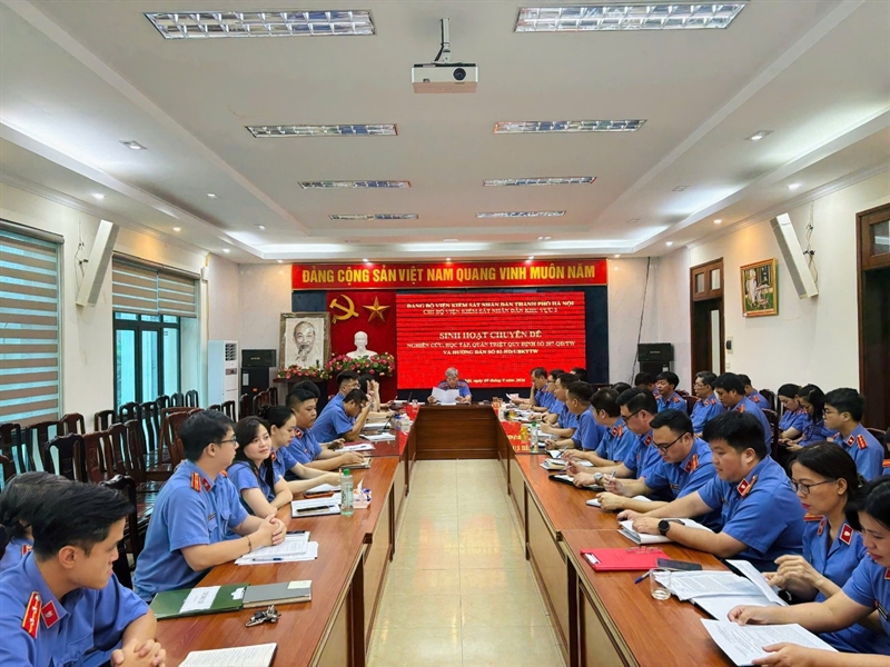 Chi bộ Viện KSND khu vực 2 tổ chức sinh hoạt chuyên đề quán triệt quy định số 207-QĐ/TW và hướng dẫn số 02-HD/UBKTTW