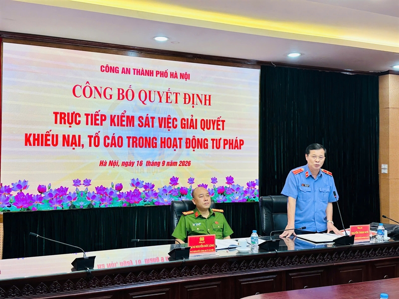 Viện kiểm sát nhân dân thành phố Hà Nội trực tiếp kiểm sát việc giải quyết khiếu nại, tố cáo trong hoạt động tư pháp tại Cơ quan CSĐT - Công an TP Hà Nội