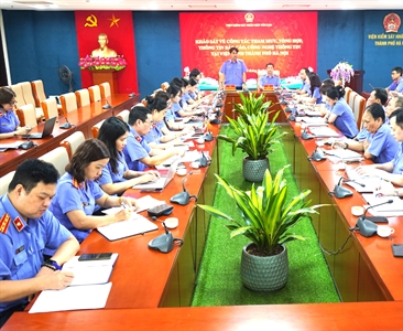 VKSND thành phố Hà Nội tiếp Đoàn khảo sát của VKSND tối cao về công tác tham...