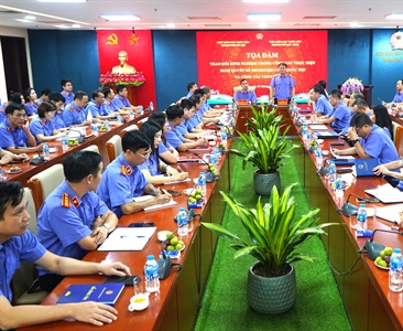 VKSND thành phố Hà Nội và VKSND thành phố Bắc Ninh tổ chức Tọa đàm trao đổi...