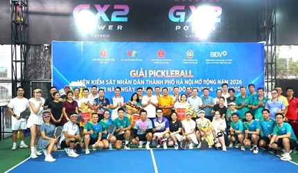 VKSND thành phố Hà Nội tổ chức Giải thể thao Pickleball mở rộng năm...