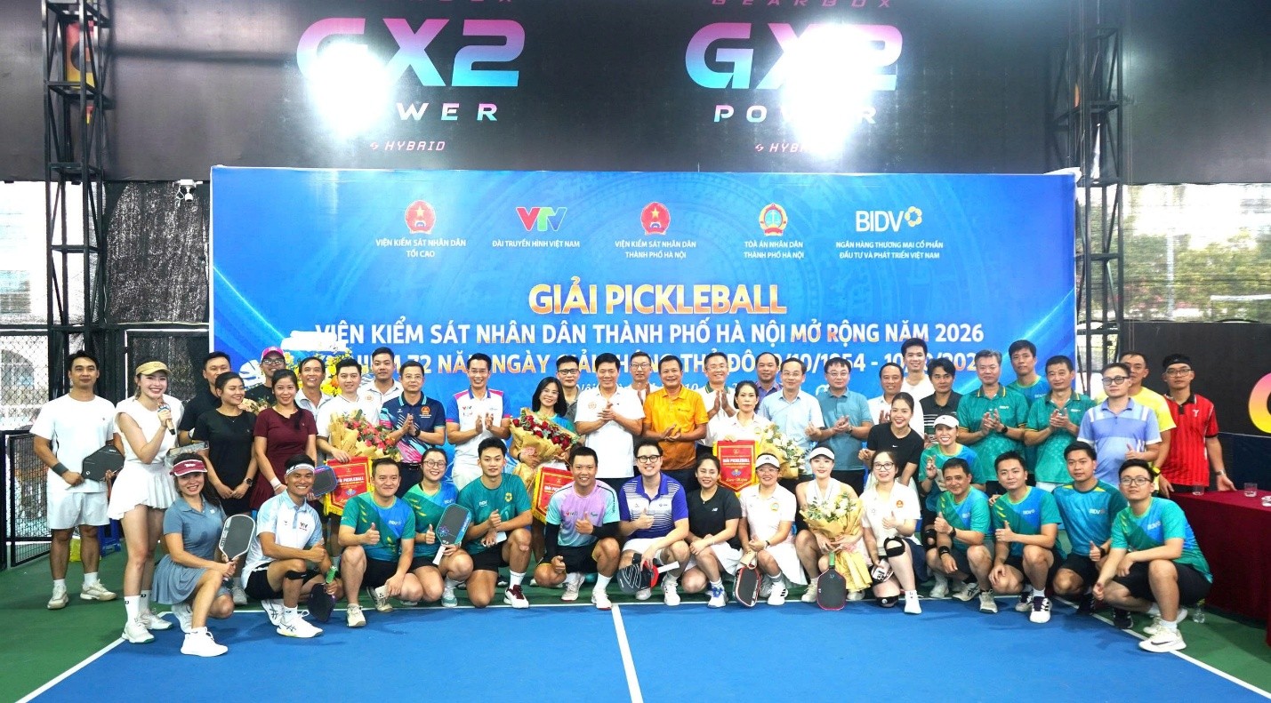 VKSND thành phố Hà Nội tổ chức Giải thể thao Pickleball mở rộng năm 2026 chào mừng kỷ niệm 72 năm Ngày Giải phóng Thủ đô