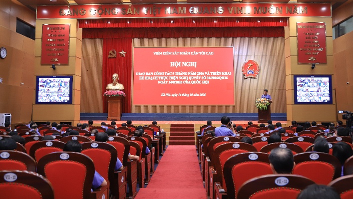 VKSND tối cao giao ban công tác 9 tháng năm 2026 và triển khai kế hoạch thực hiện Nghị quyết số 34/2026/QH16 của Quốc hội