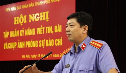 Hơn 150 cộng tác viên trang website ngành Kiểm sát Hà Nội  tham dự lớp...