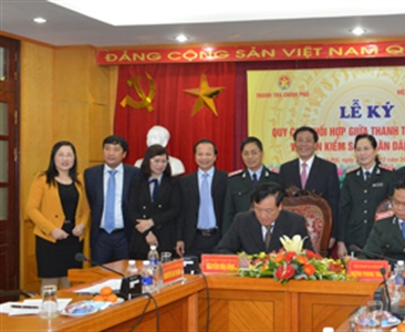 Lễ ký quy chế phối hợp giữa Thanh tra Chính phủ với Viện kiểm sát nhân dân...