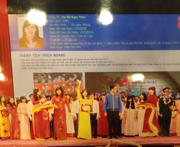 Thành đoàn Hà Nội tổ chứcTuyên dương 85 Bí thư chi đoàn giỏi Thủ đô năm 2016
