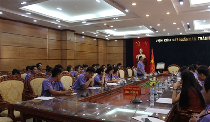 Viện KSND TP Hà Nội tiếp đoàn công tác Học viện Tư pháp đến làm việc về...