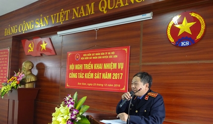 Viện KSND huyện Sóc Sơn tổ chức Hội nghị triển khai nhiệm vụ công tác...