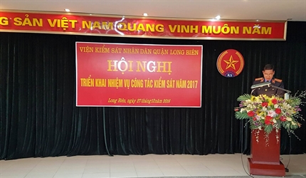 Viện KSND quận Long Biên tổ chức Hội nghị triển khai công tác năm 2017